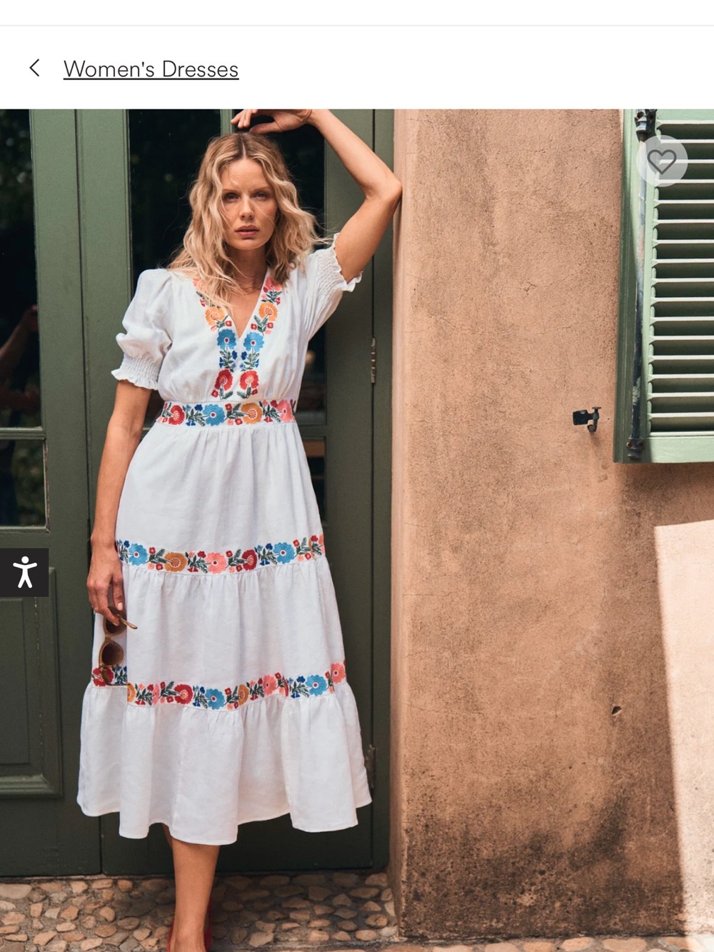 Boden White Maxi Dress with Multicolor Floral Embroidery - Picture 8 of 8